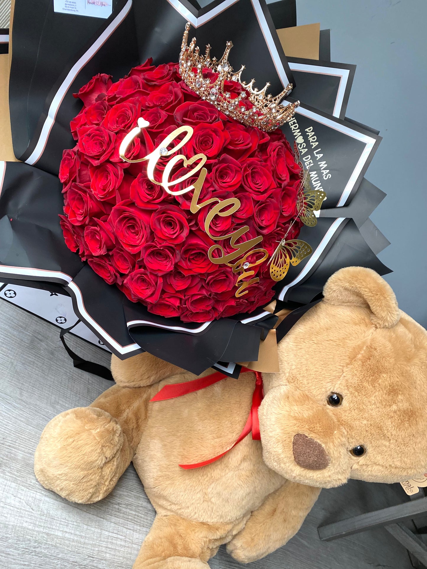 bouquet & Teddy combo